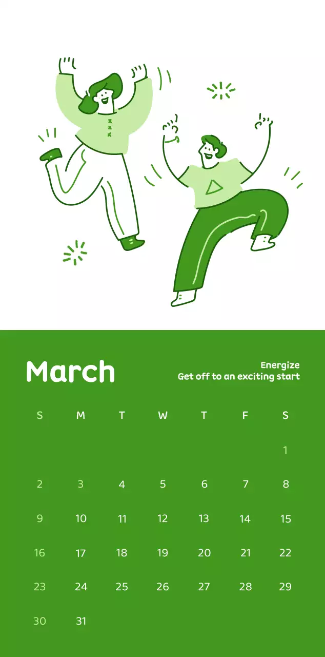 Calendars with colorful, emotional illustrations