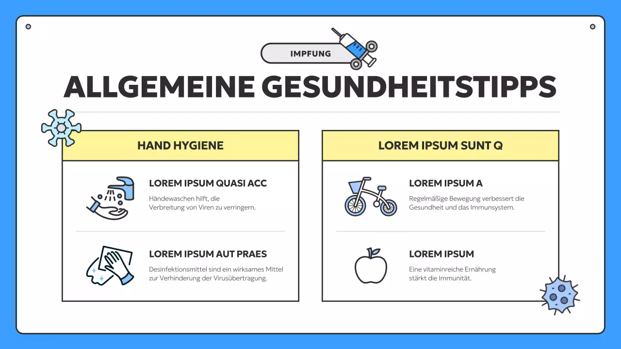 Informationen zur saisonalen Impfung gegen Blau und Gelb