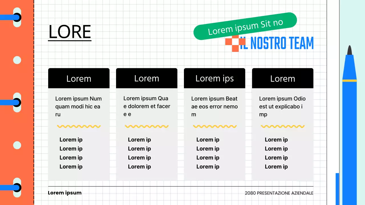 Un'introduzione kitsch alla cultura aziendale in azzurro e arancione