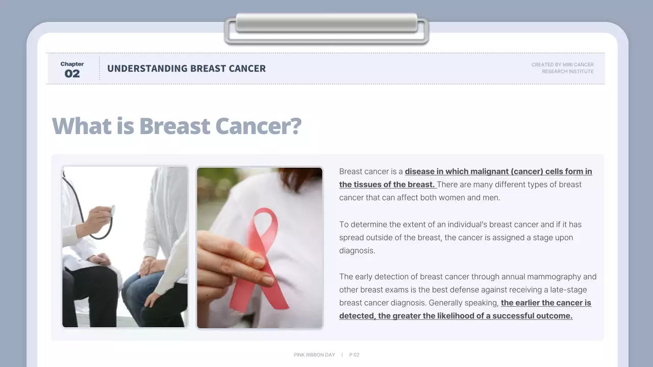 Bài thuyết trình hướng dẫn về ung thư tối thiểu màu hồng