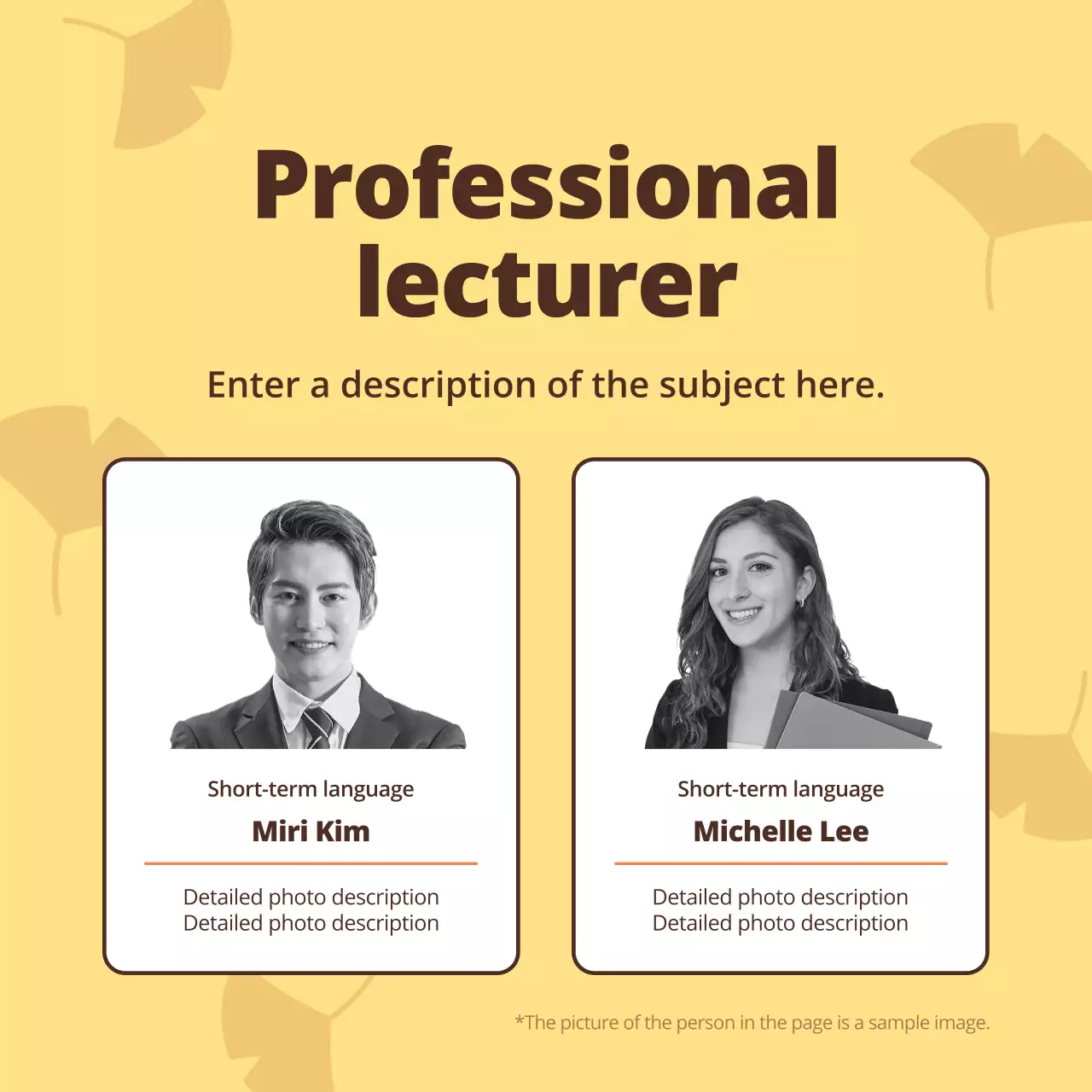 Promote fall recruitment with a bright yellow and orange color scheme