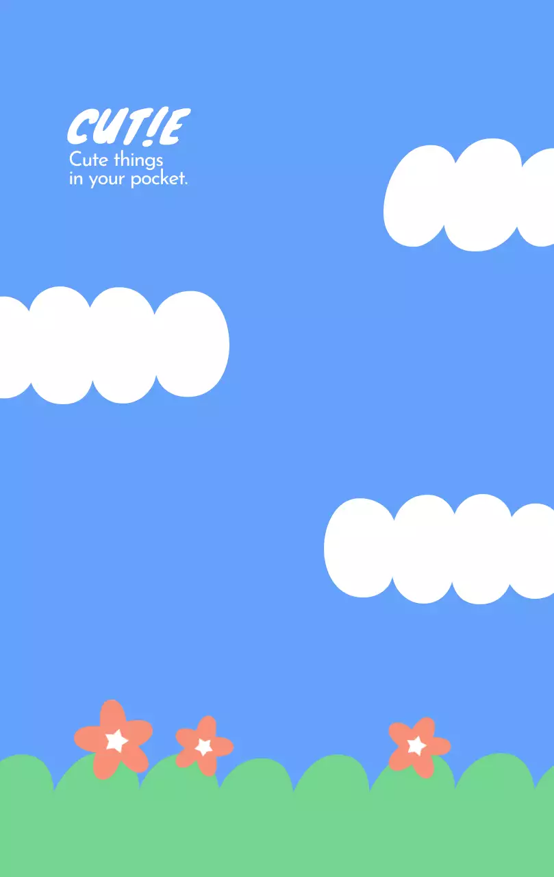 파란색의 아기자기한 키링 배경지