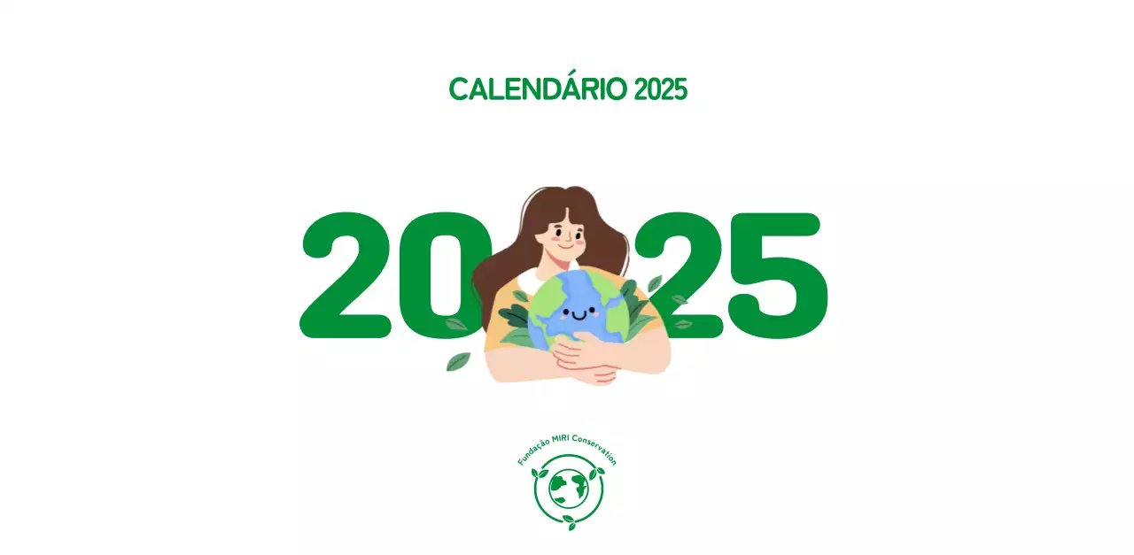 Uma fundação social que celebra a época natalícia com ilustrações coloridas de pessoas e do planeta.