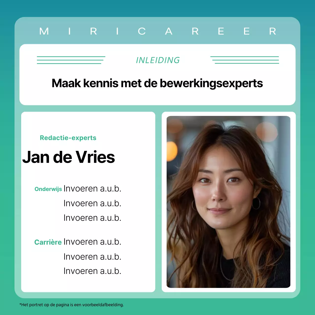 Promoot een eenvoudige, witte en mintkleurige proefsessie voor docenten