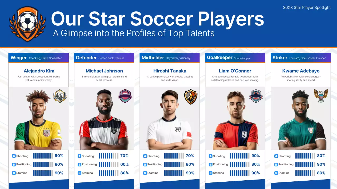 Blue Modern Soccer Announcement Infographic