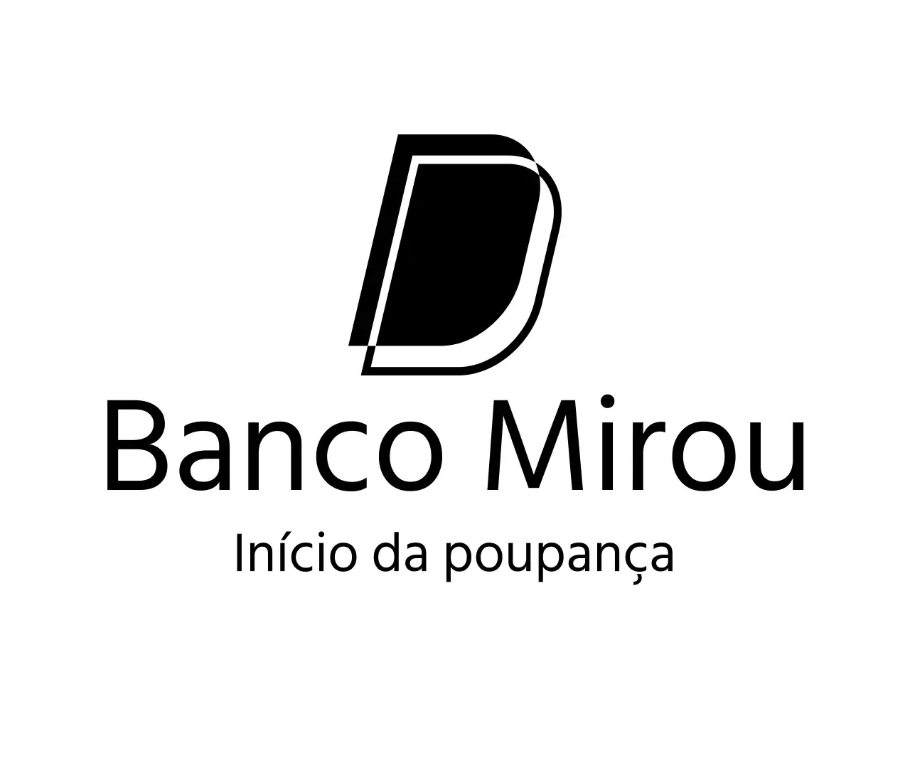 Anúncio promocional minimalista de um banco