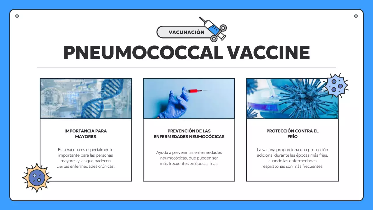 Información sobre la vacunación estacional azul y amarilla