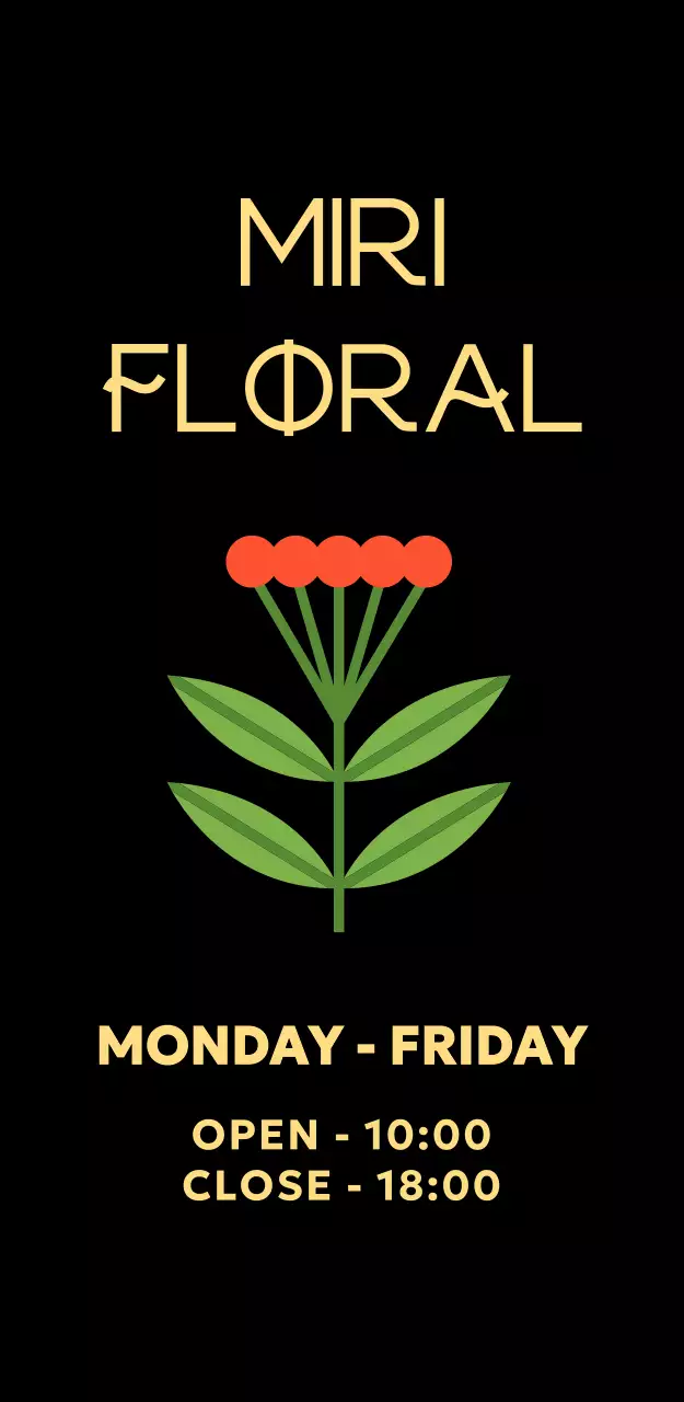 플라워 미니멀 꽃가게 입간판