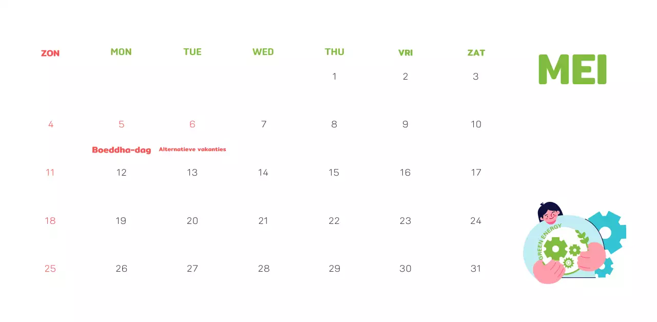 Een sociale stichting die de feestdagen viert met kleurrijke illustraties van mensen en de planeet.