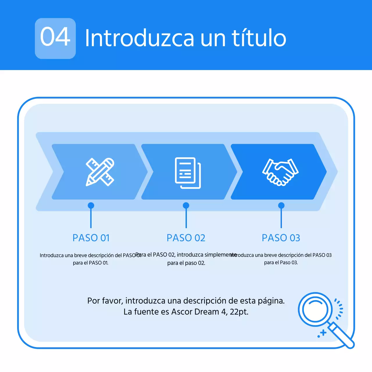 Una sencilla carta de empresa en azul claro