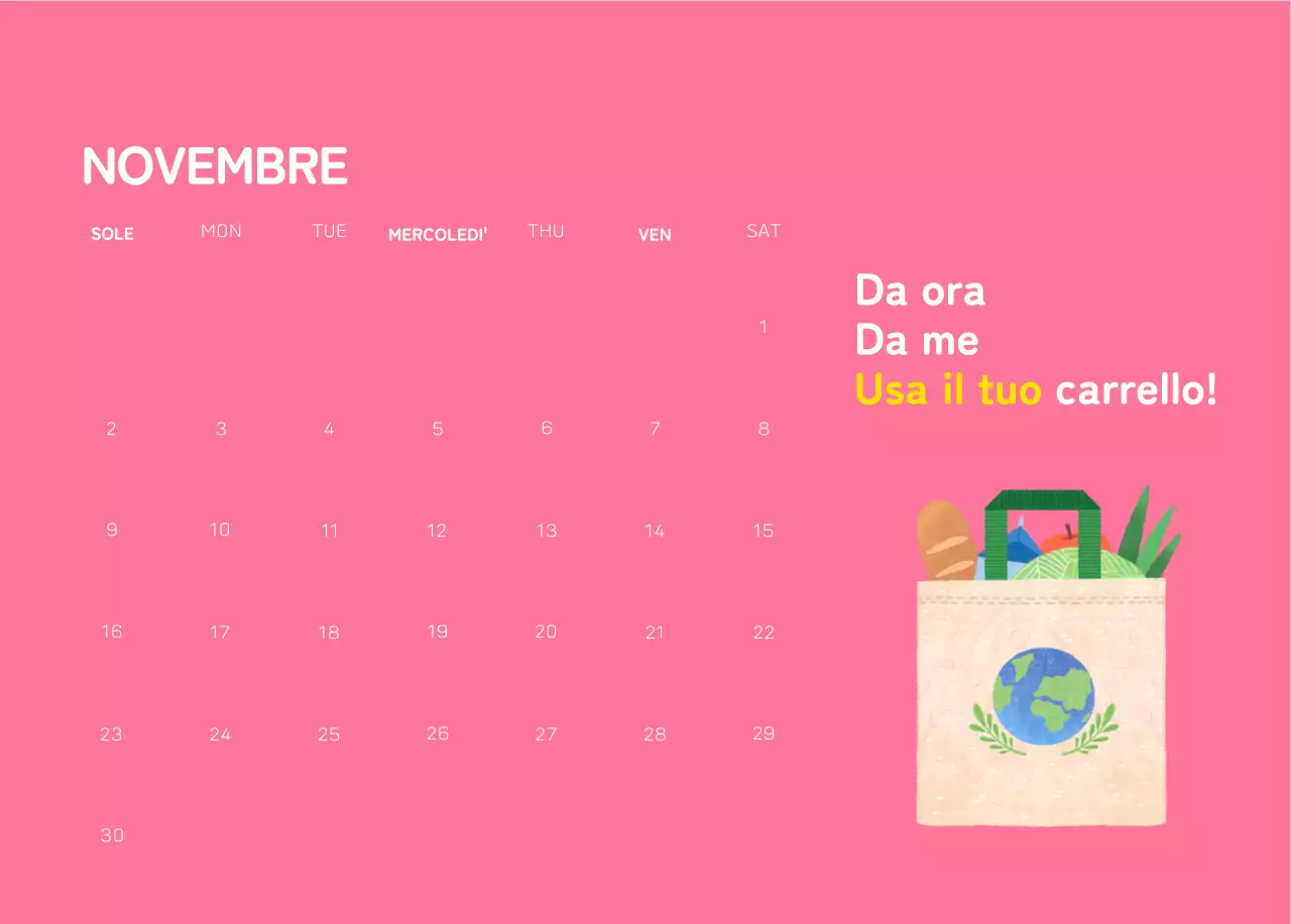 Una fondazione sociale che celebra le festività natalizie con illustrazioni colorate di persone e del pianeta.