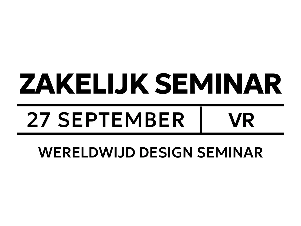 Promoot zakelijke seminars met een strakke uitstraling