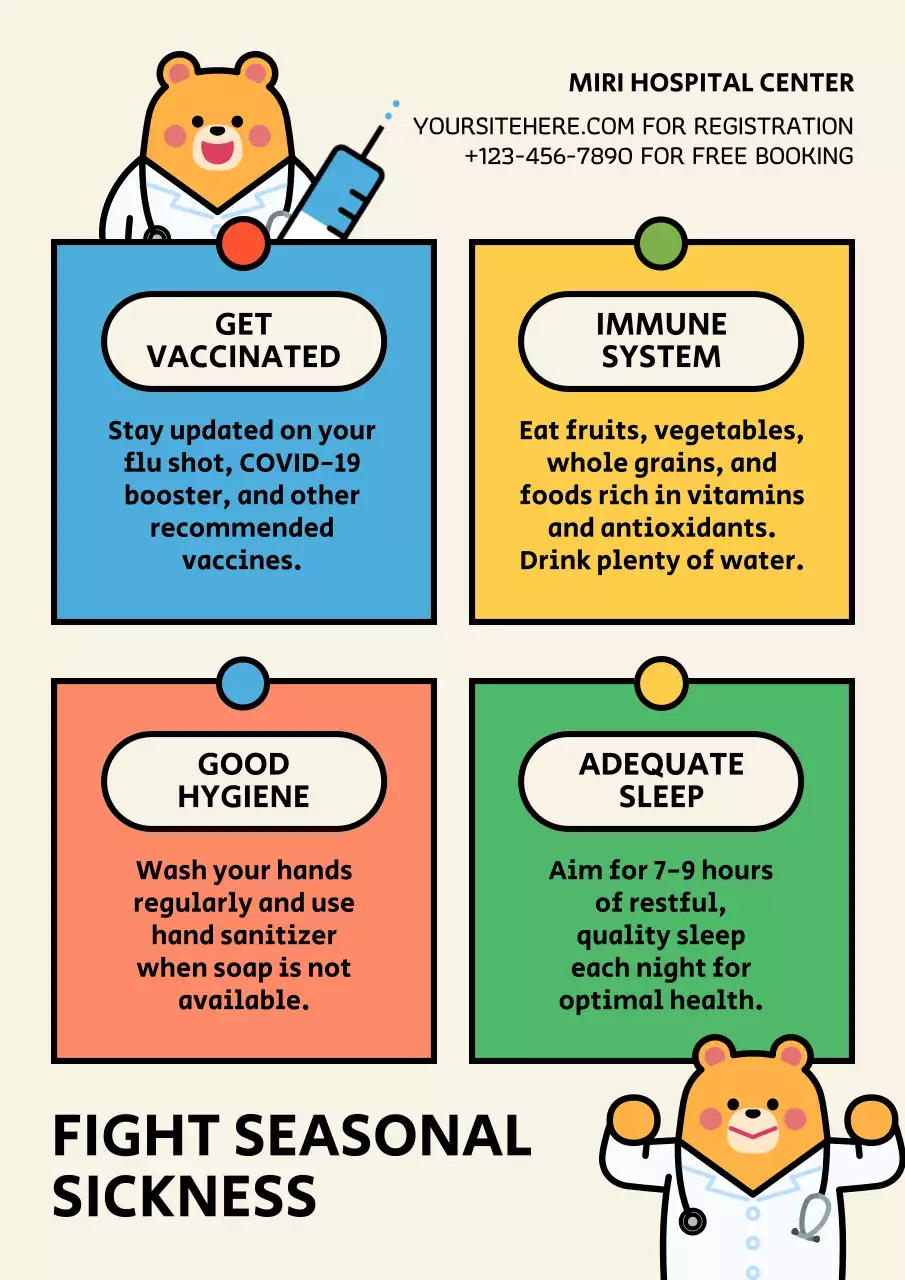 Beige Simple Health Guide Poster