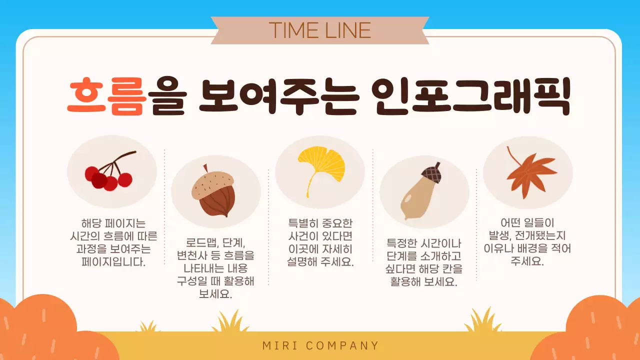 주황 아기자기한 프레젠테이션 안내