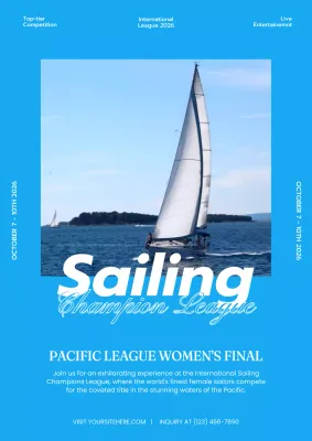 Blue Modern Sailing Event Poster