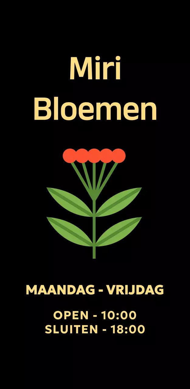 Bloemen Minimalistische bloemenwinkel bewegwijzering