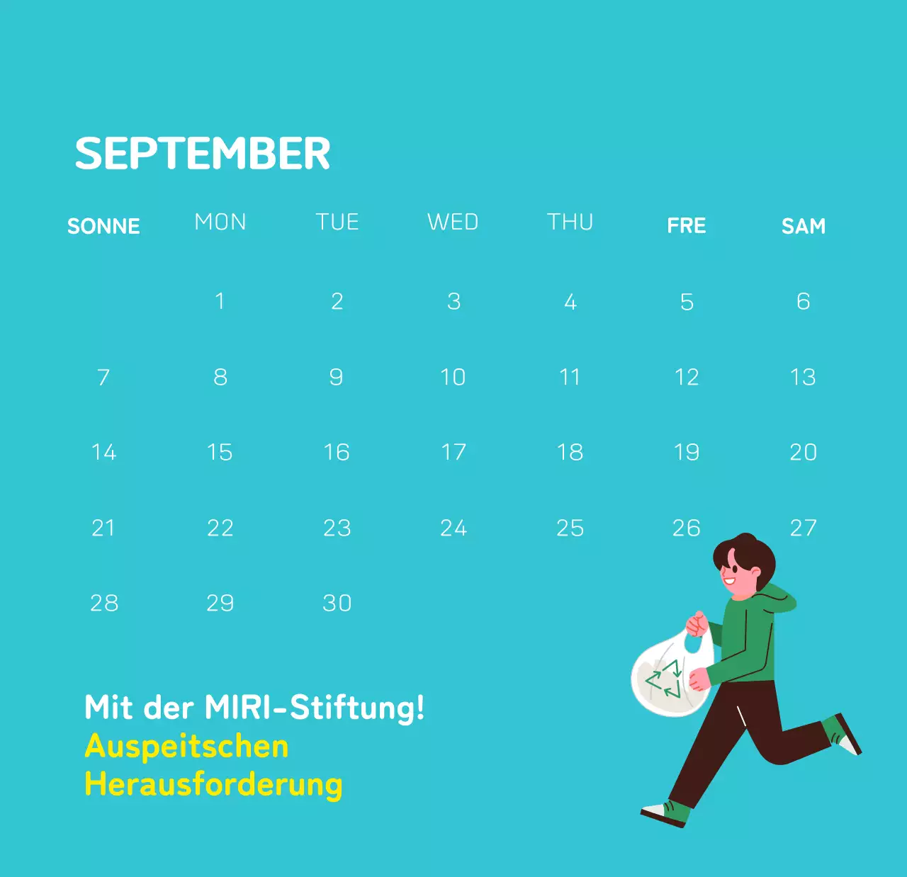 Eine soziale Stiftung, die die Weihnachtszeit mit farbenfrohen Illustrationen von Menschen und dem Planeten feiert.