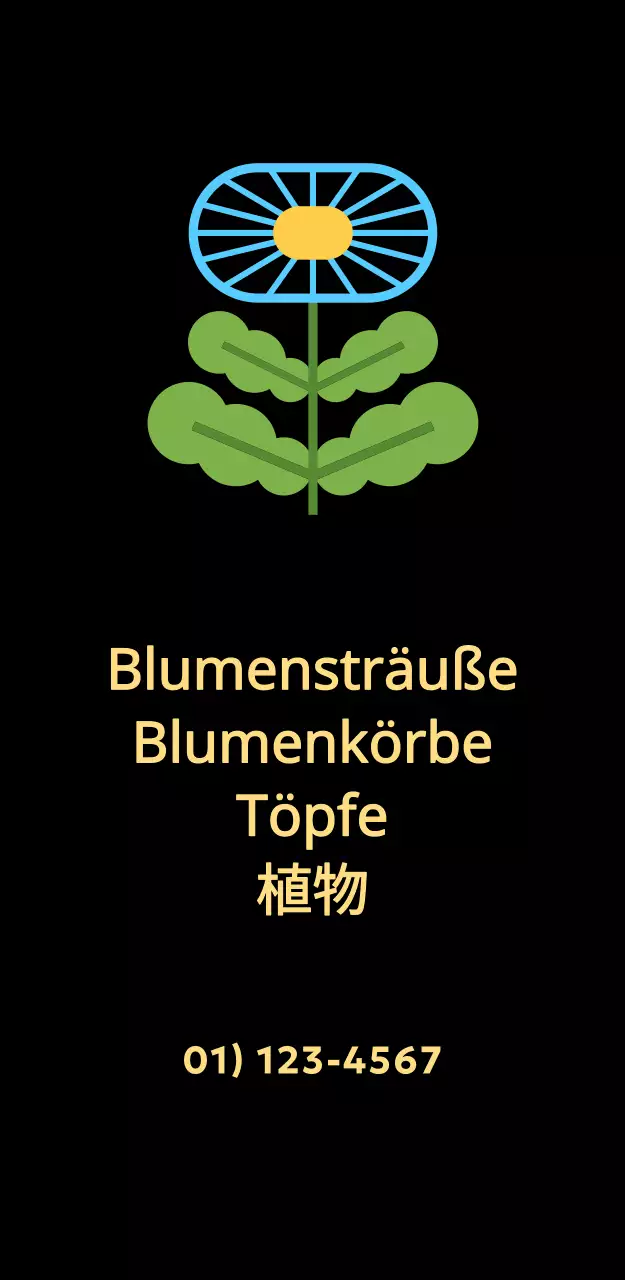 Blumen Minimalistische Blumenladenbeschilderung