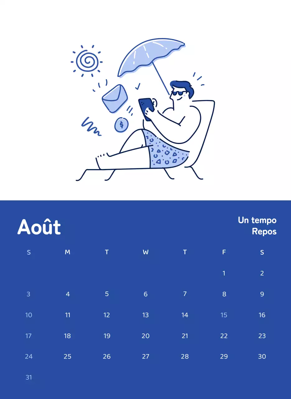 Calendriers avec illustrations colorées et émotionnelles