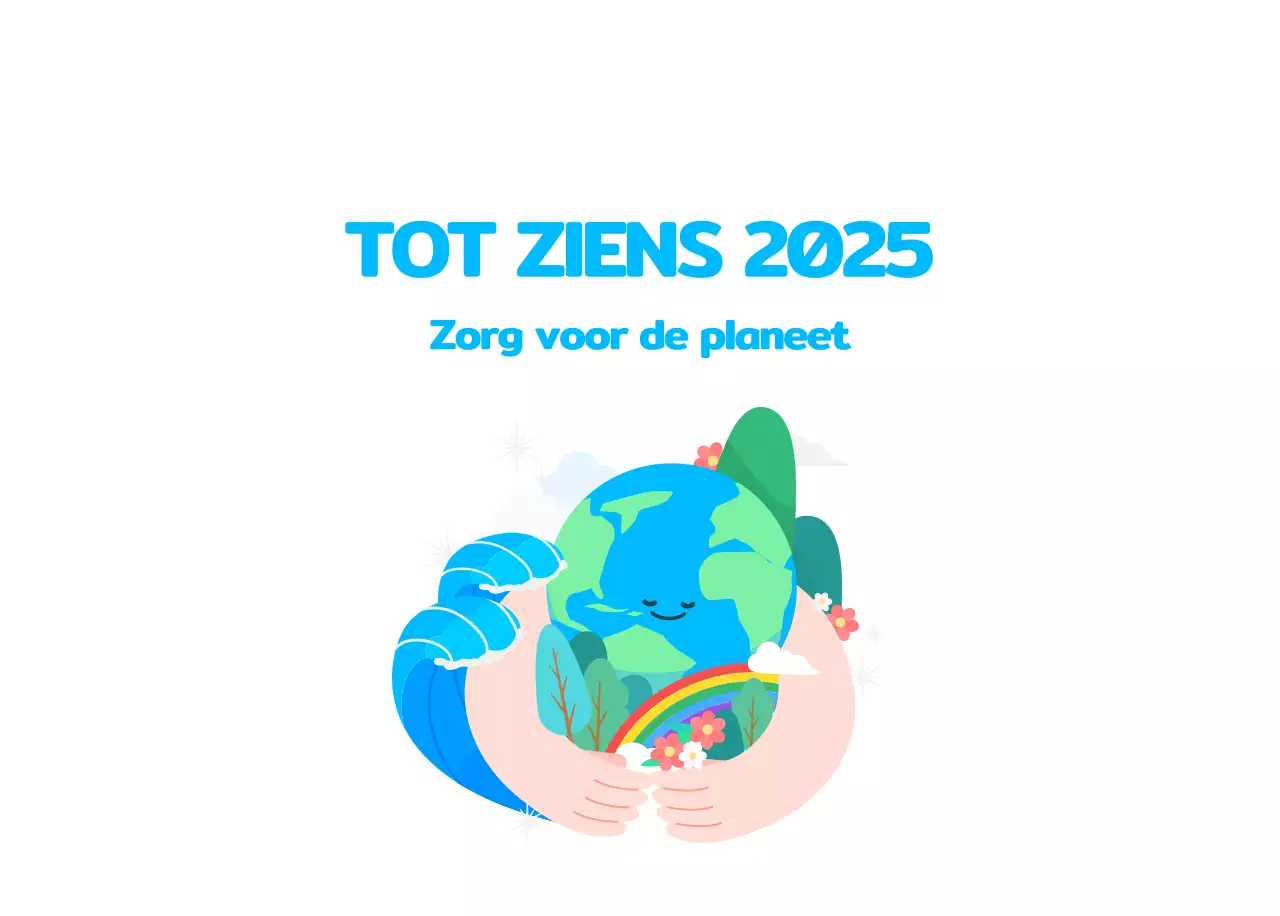Een sociale stichting die de feestdagen viert met kleurrijke illustraties van mensen en de planeet.