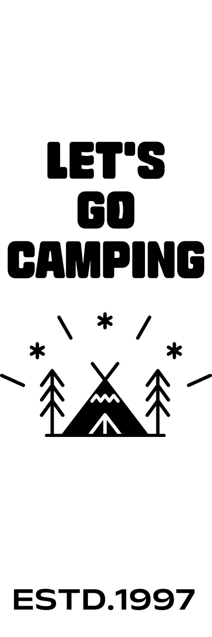 Parque de campismo luminoso e alegre com ilustrações de acampamento