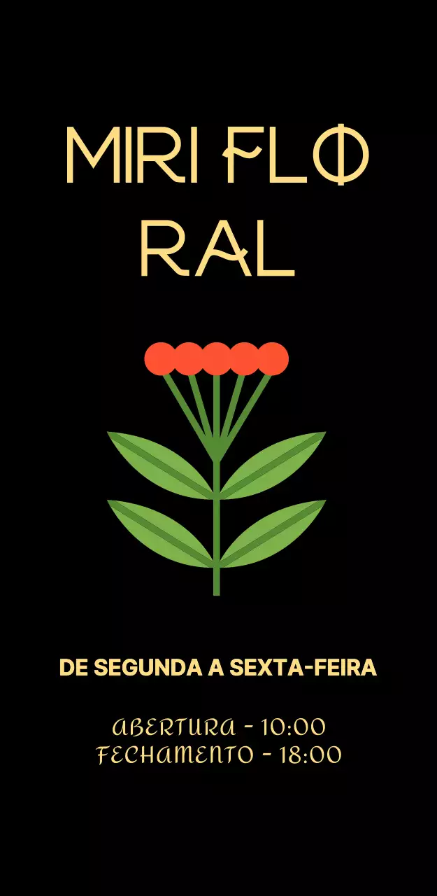 Flores Sinalética minimalista para floristas