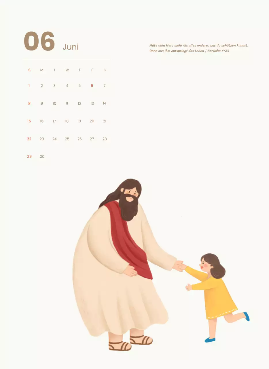 Ein Andachtskalender mit gemütlichen Illustrationen und Bibelversen auf hellblauem Hintergrund