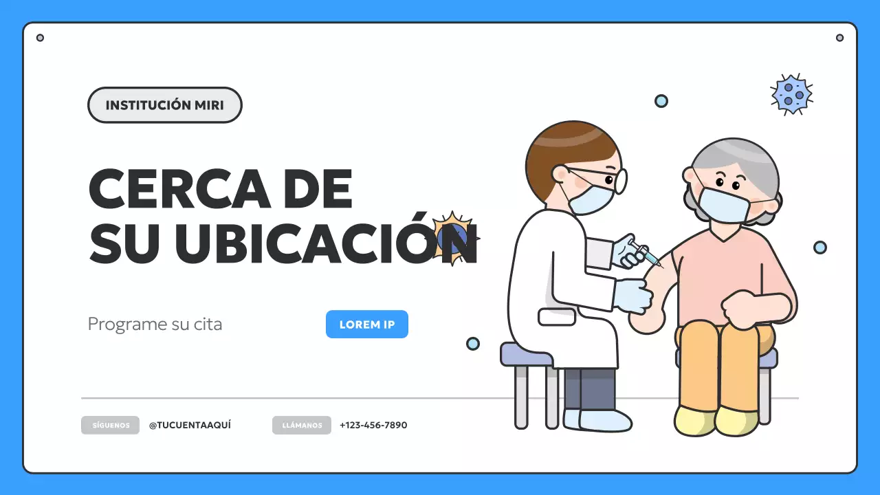 Información sobre la vacunación estacional azul y amarilla