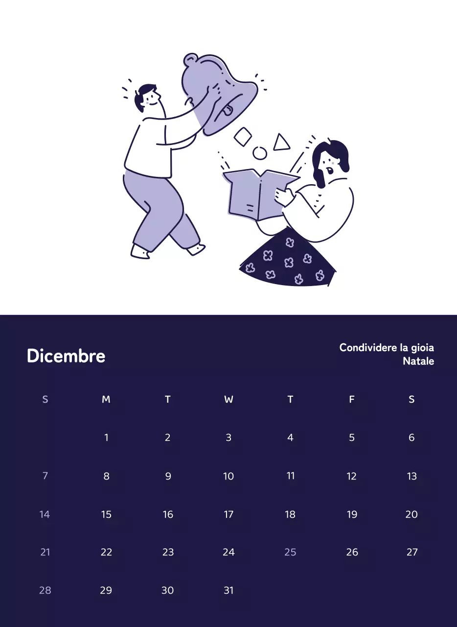 Calendari con illustrazioni colorate ed emozionali