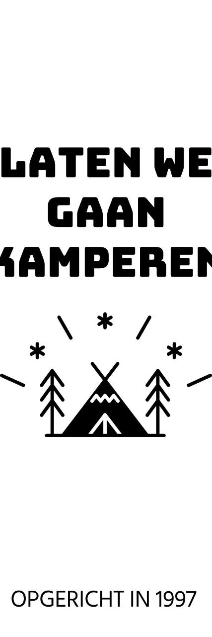 Heldere en vrolijke camping met kampeerillustraties
