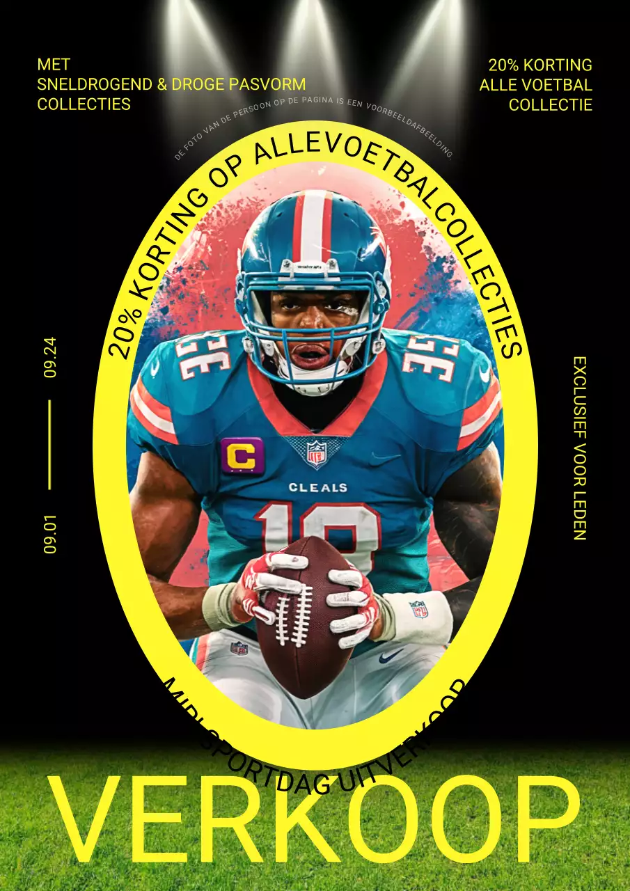 Promotiekortingen op trendy zwarte en gele voetbalkleding