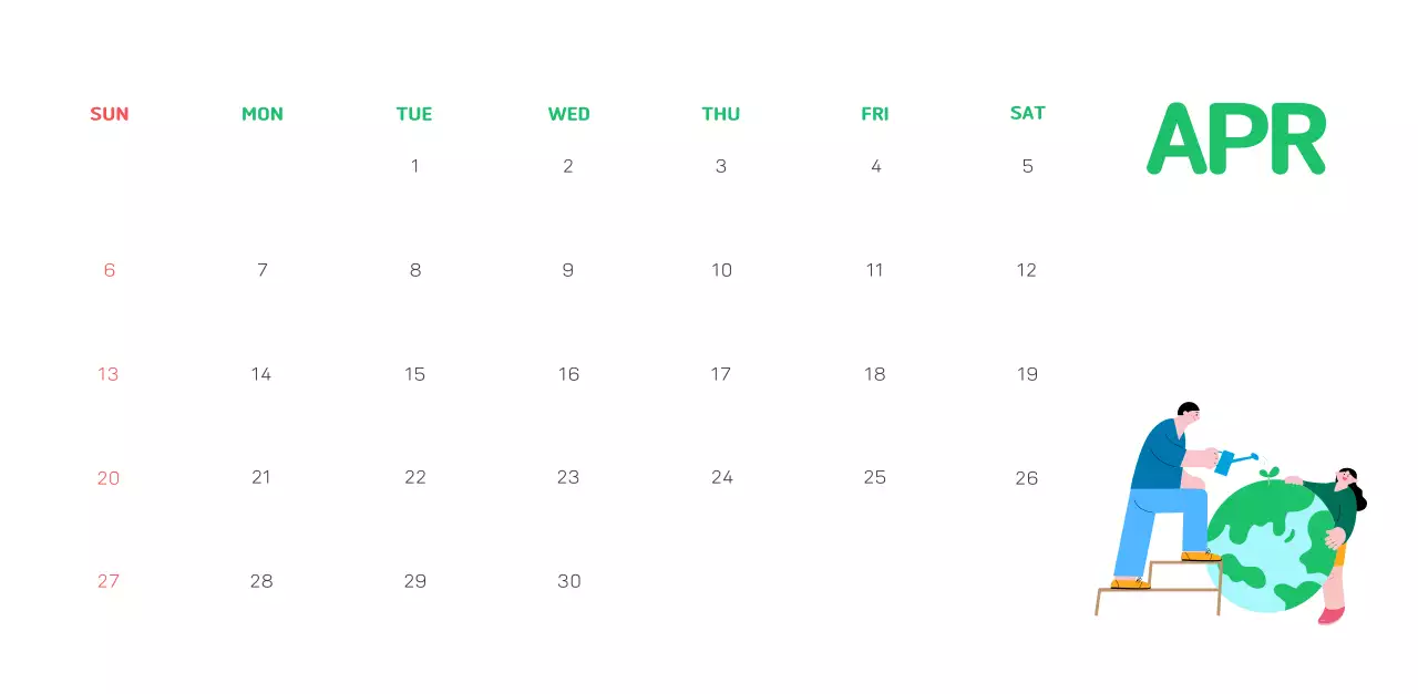自然環境保護する人と地球のイラストとカラーでポイントにした年末年始記念社会財団