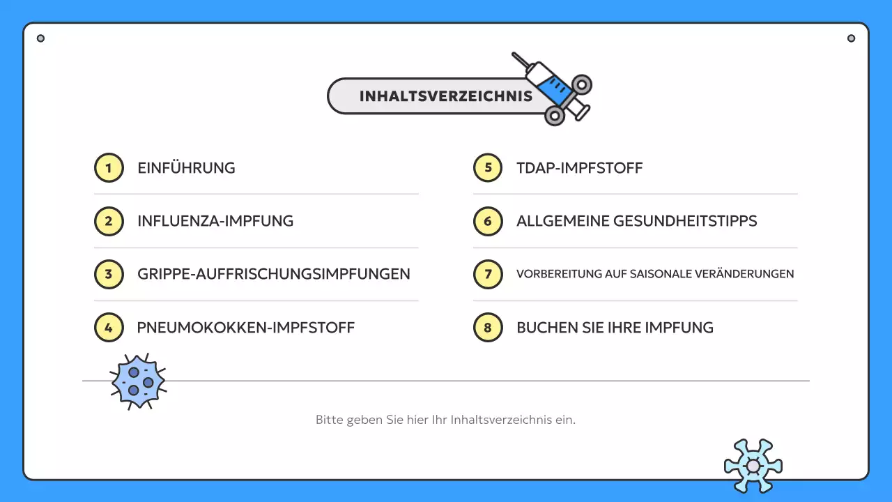 Informationen zur saisonalen Impfung gegen Blau und Gelb