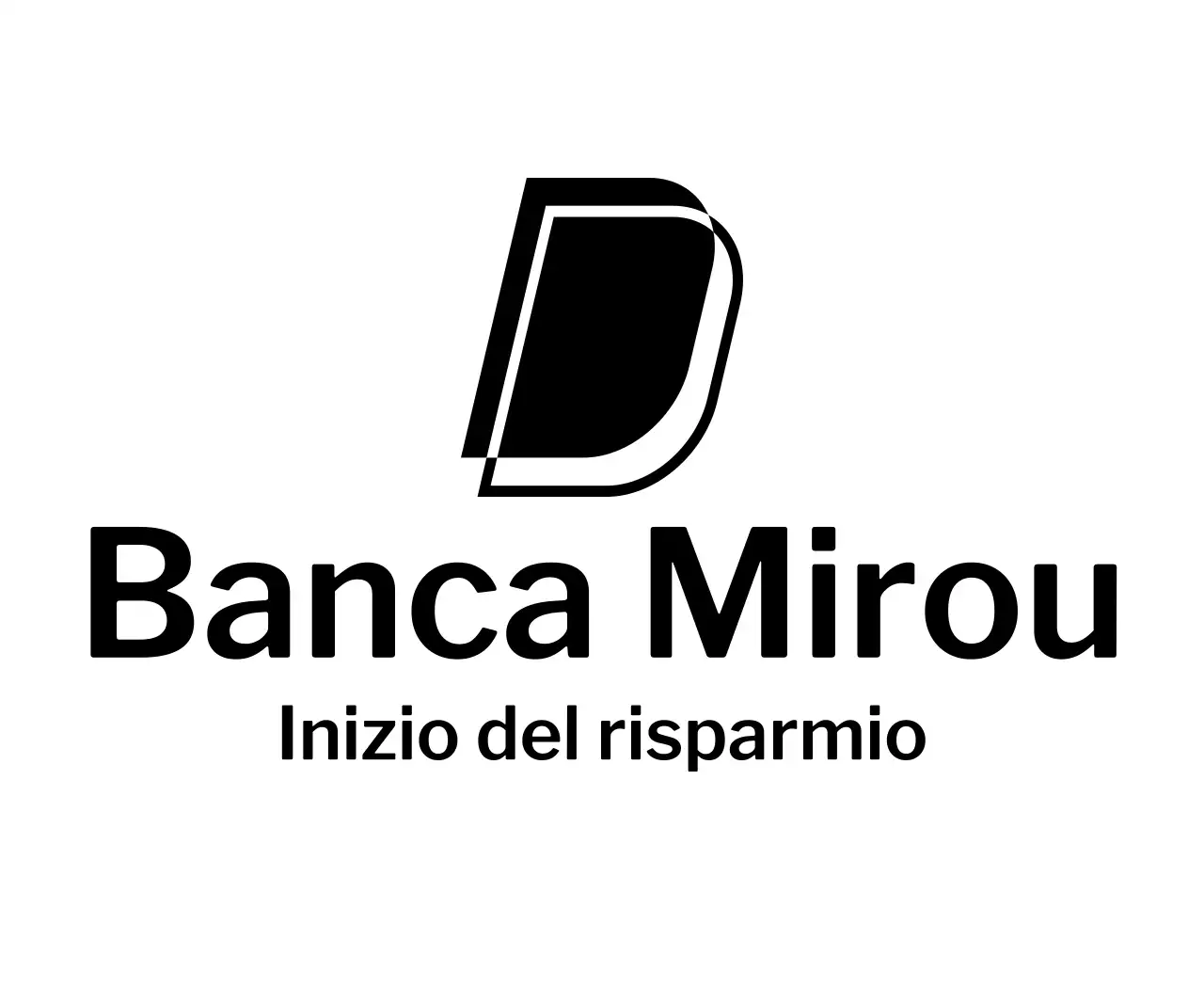 Pubblicità promozionale di una banca minimalista