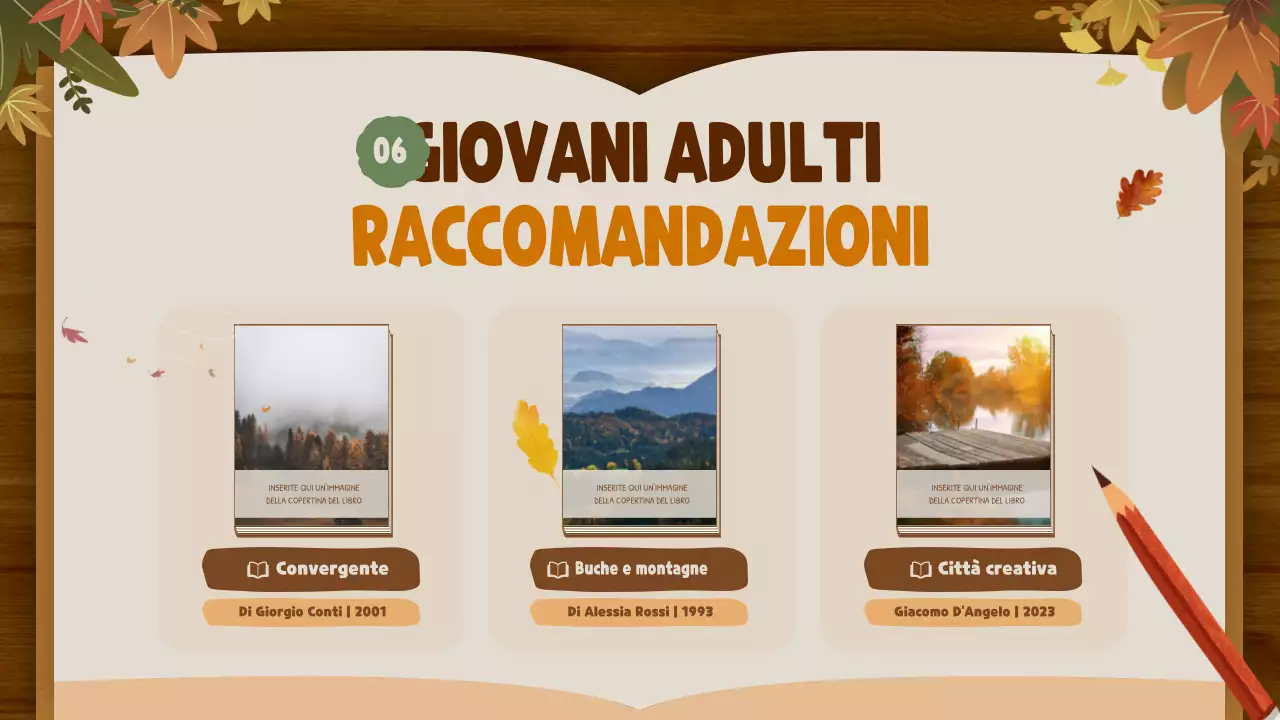 Raccomandazioni per i libri della casa editrice Autunno Naturale Marrone e Beige