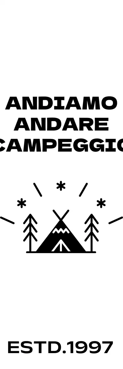 Campeggio luminoso e allegro con illustrazioni del campeggio
