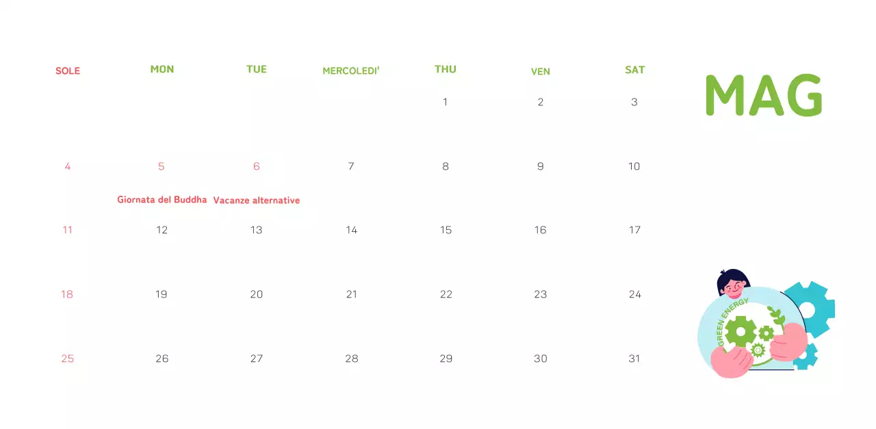 Una fondazione sociale che celebra le festività natalizie con illustrazioni colorate di persone e del pianeta.