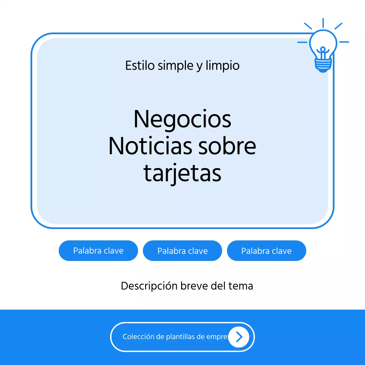 Una sencilla carta de empresa en azul claro