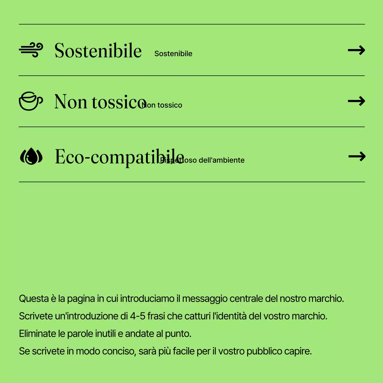 Promozione di un marchio di bellezza minimalista e pulito in bianco e chartreuse