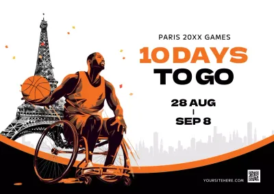 Orange Modern Sports Promotion Poster