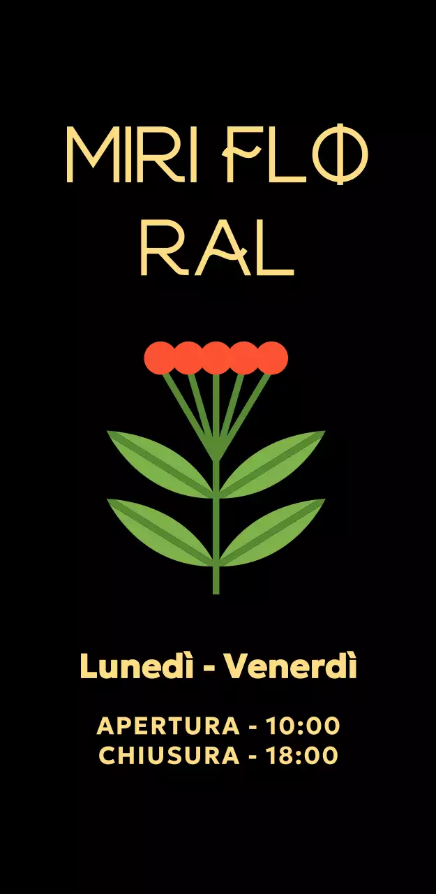 Fiori Insegna minimalista per negozi di fiori