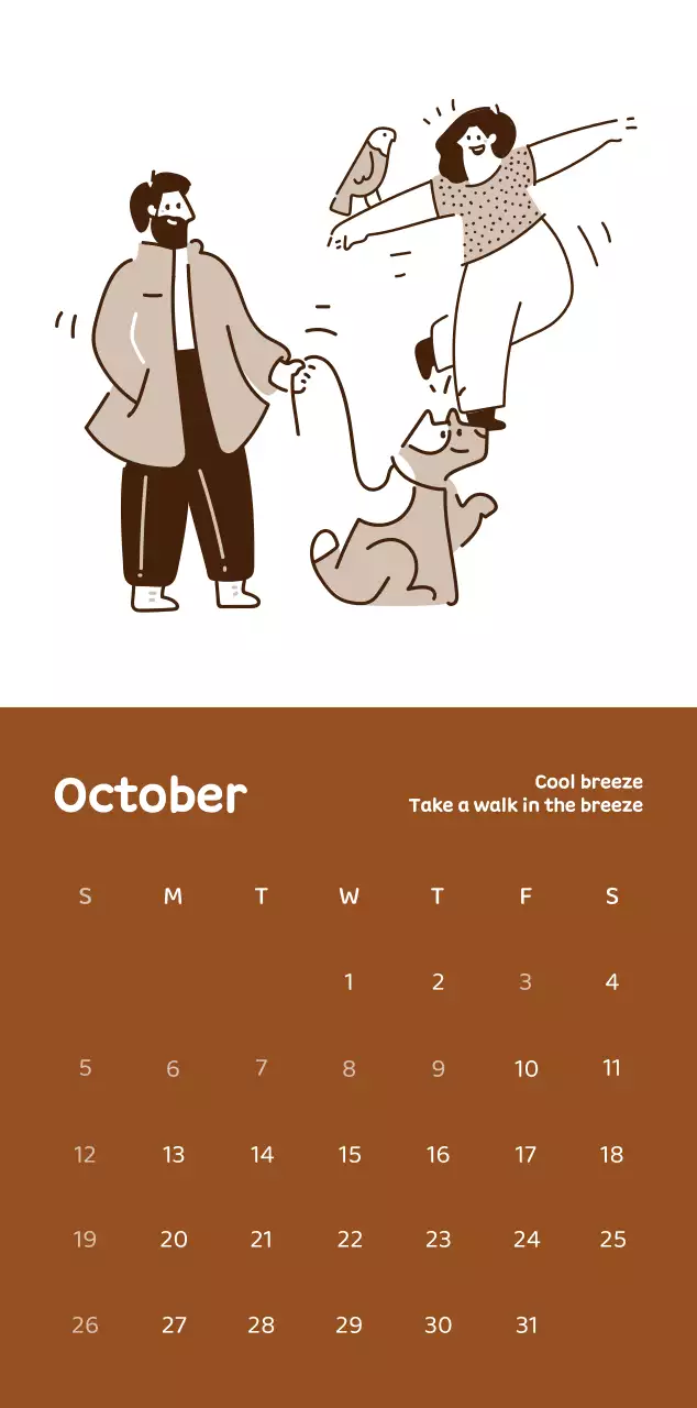 Calendars with colorful, emotional illustrations