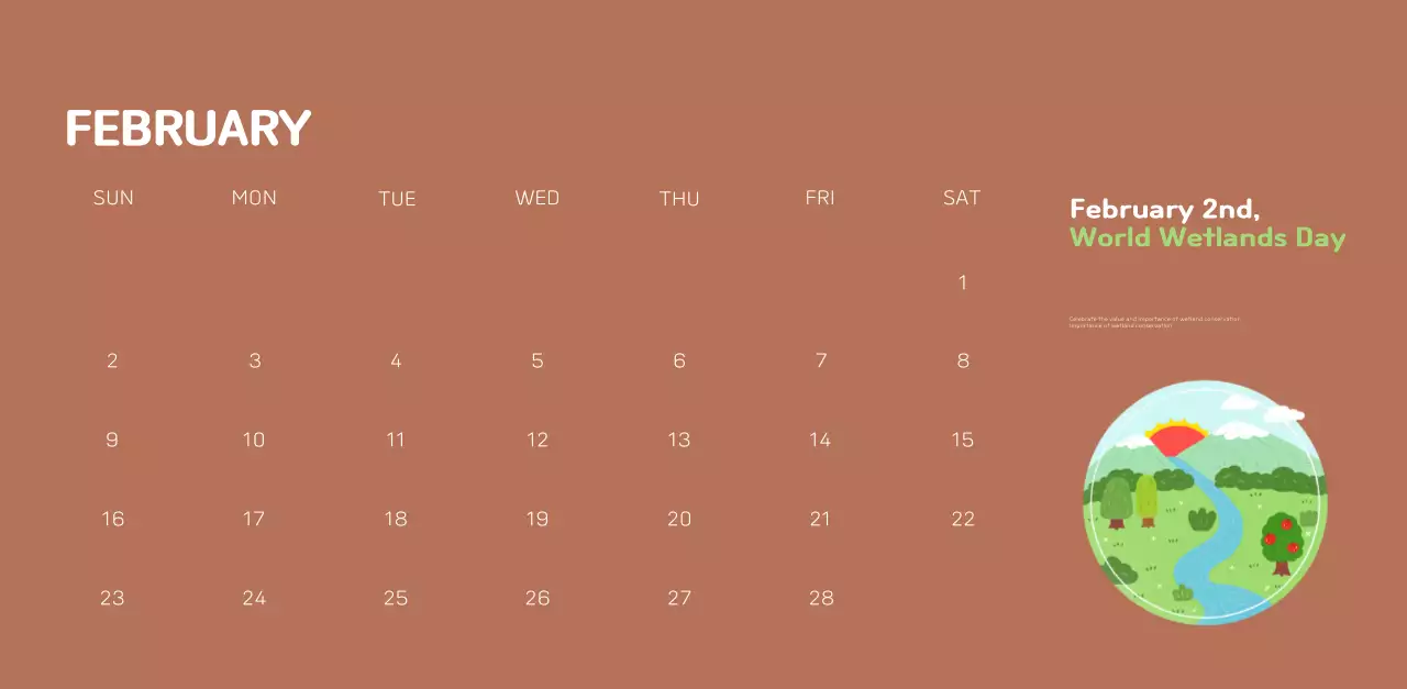 A colorful holiday celebration with illustrations of conservationists and the planet.