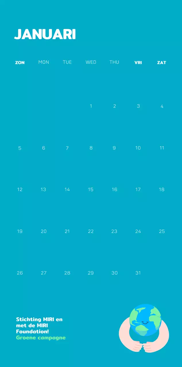 Een sociale stichting die de feestdagen viert met kleurrijke illustraties van mensen en de planeet.