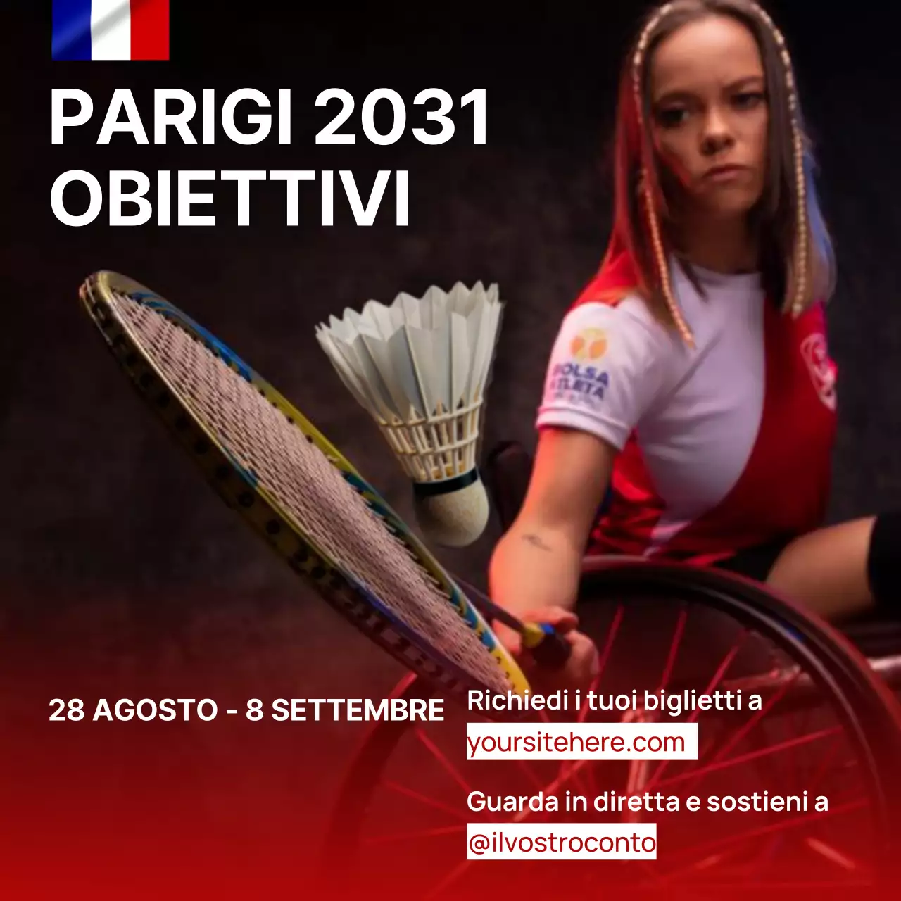 Rosso Nero Minimal Torneo sportivo generico