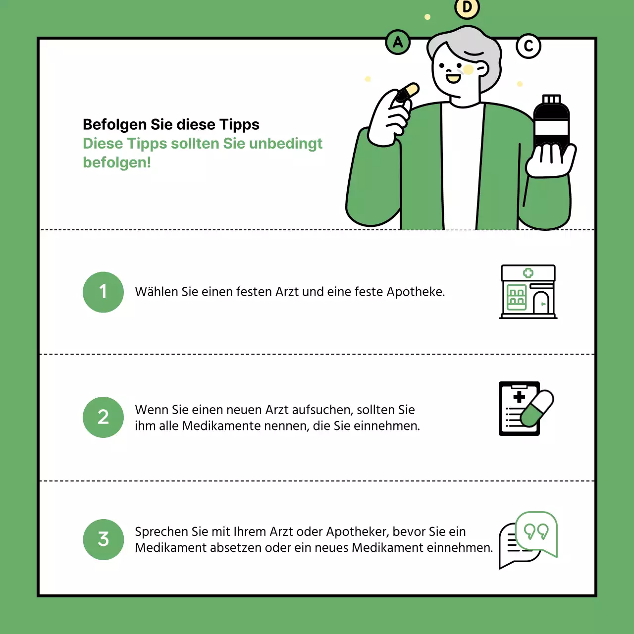 Der grün-gelbe Leitfaden für den richtigen Umgang mit Arzneimitteln
