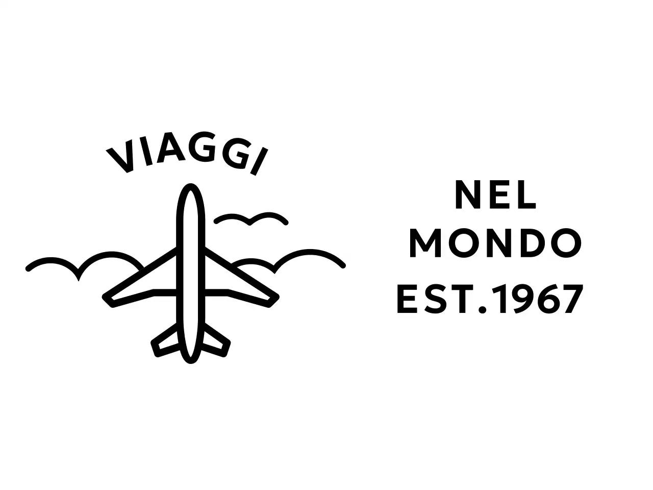 Concetto semplice di agenzia di viaggi con illustrazioni di aeroplani