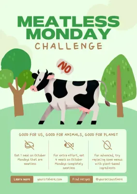 Green Minimal Food Promotion Poster