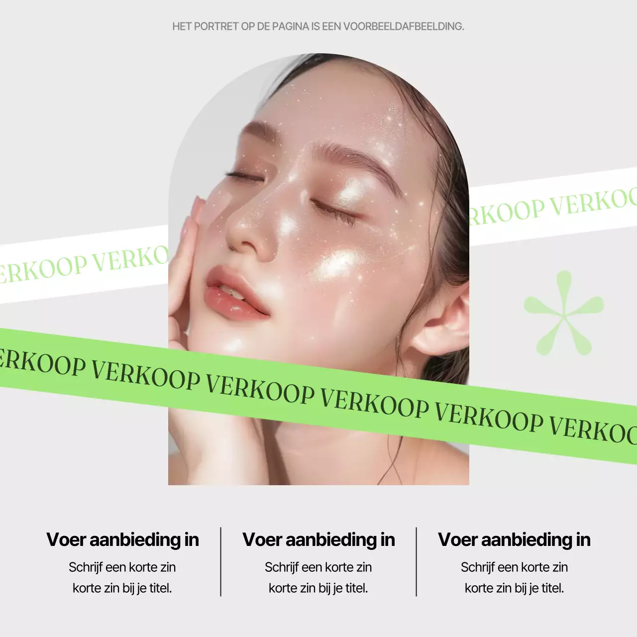 Een minimalistisch schoonheidsmerk promoten in chartreuse en wit