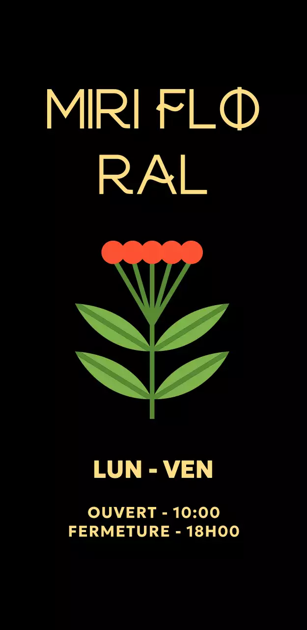 Fleurs Signalétique minimaliste d'un magasin de fleurs